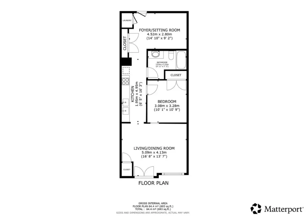 Greg Playford Place - 1 Bedroom unit floor plan