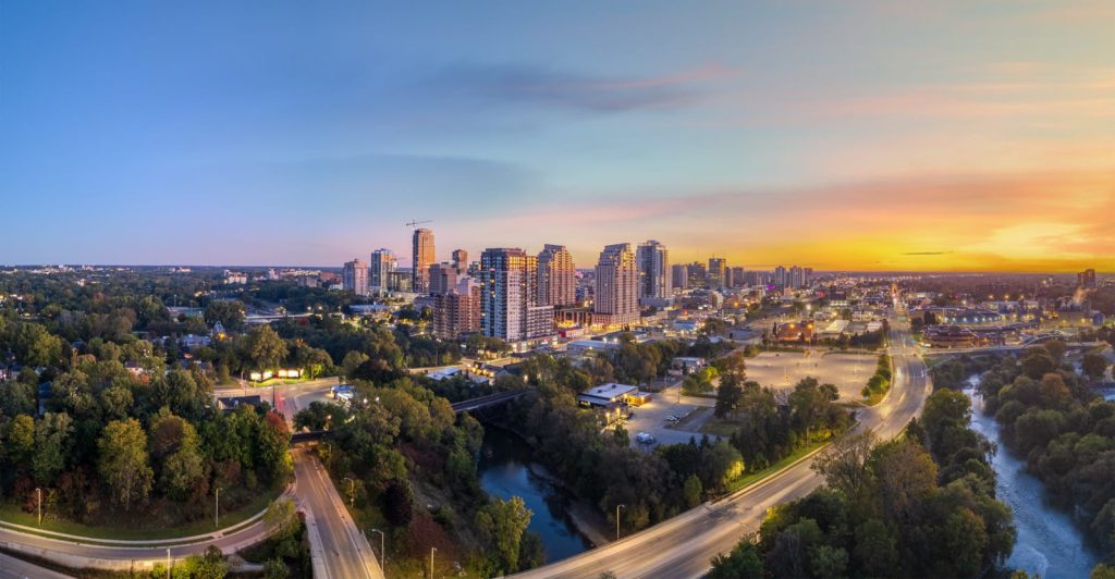 London Ontario arial view of downtown